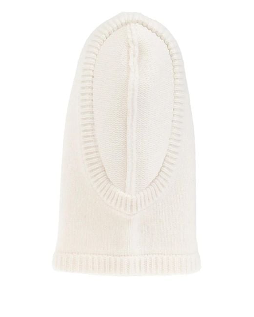 Lisa Yang White Balaklava Aus Kaschmir