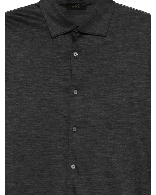 Dell'Oglio Black Buttoned Shirt for men