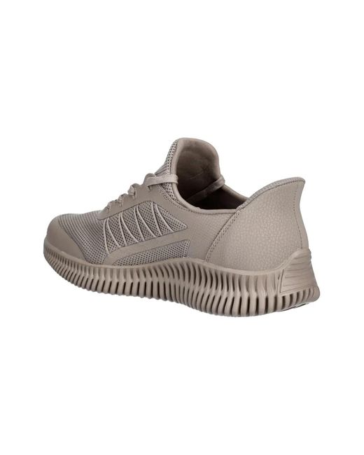 Skechers Gray Slip-Ins Bobs Geo Lite Lace-Up Sneakers for men
