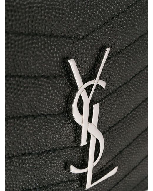 Saint Laurent Lou Mini Quilted Textured-leather Shoulder Bag in Black -  Save 14% - Lyst