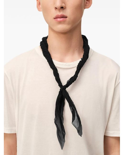 AMI Black Crumpled Gavroche Scarf