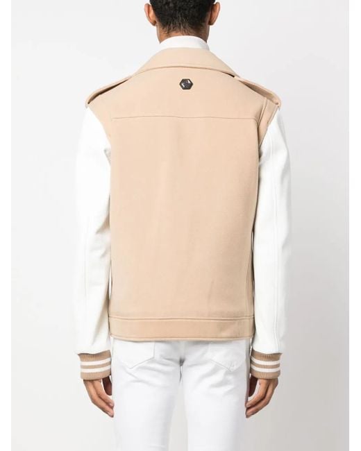 Philipp Plein Natural Leather Biker Jacket for men