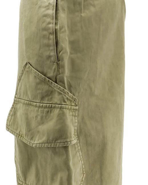 Loewe Green Logo-Patch Cargo Shorts for men