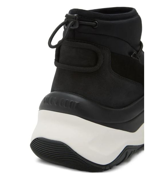 Moon Boot Black Lace-Up Platform Hi-Tops Sneakers for men