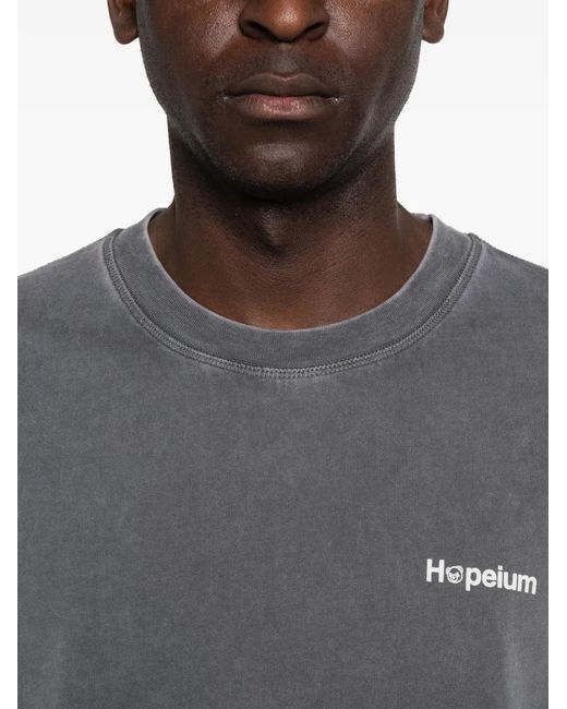 HOPEIUM Gray Text-Print Long-Sleeve T-Shirt for men