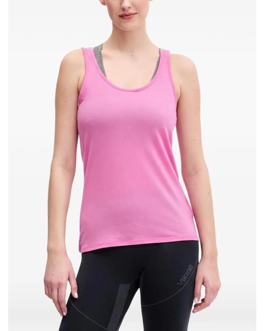 Icebreaker Pink Criss-Cross Strap Tank Top