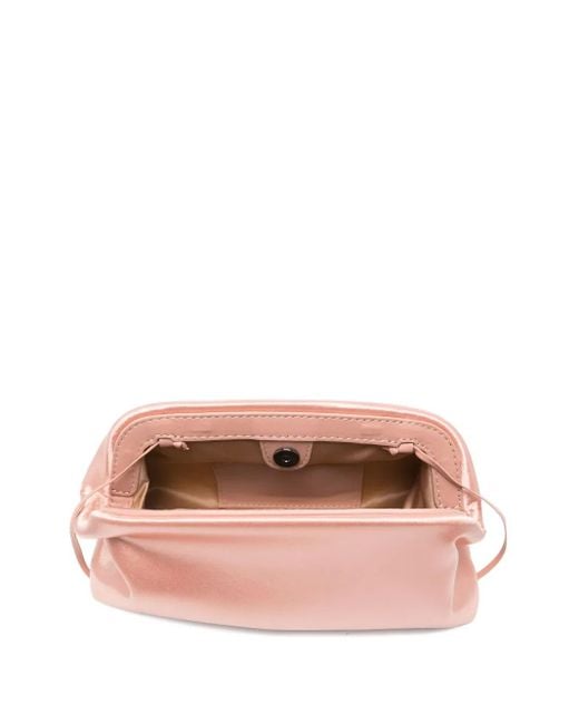 Alberta Ferretti スモール サテンクラッチバッグ Pink