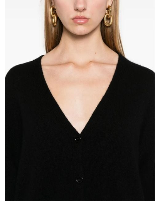 Eric Bompard ボタン カーディガン Black