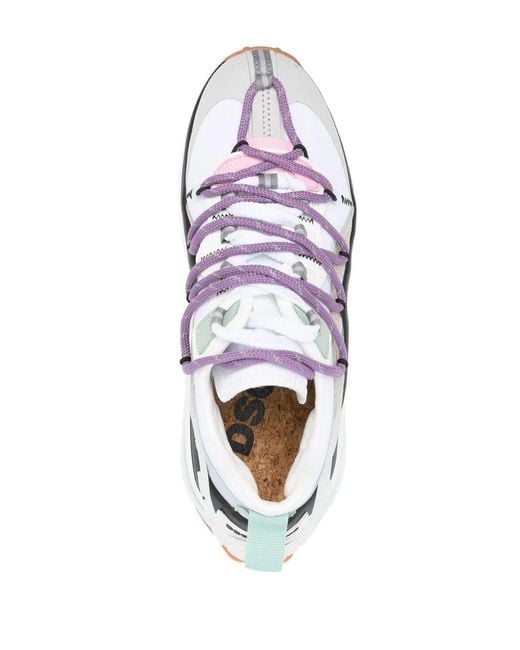 DSquared² White Pantoletten Mit Logo-Prägung