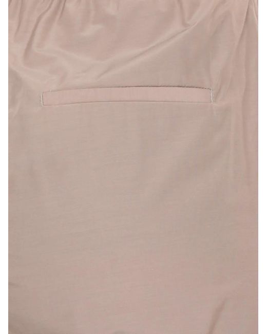 Peserico White Elasticated-Waist Cropped Trousers