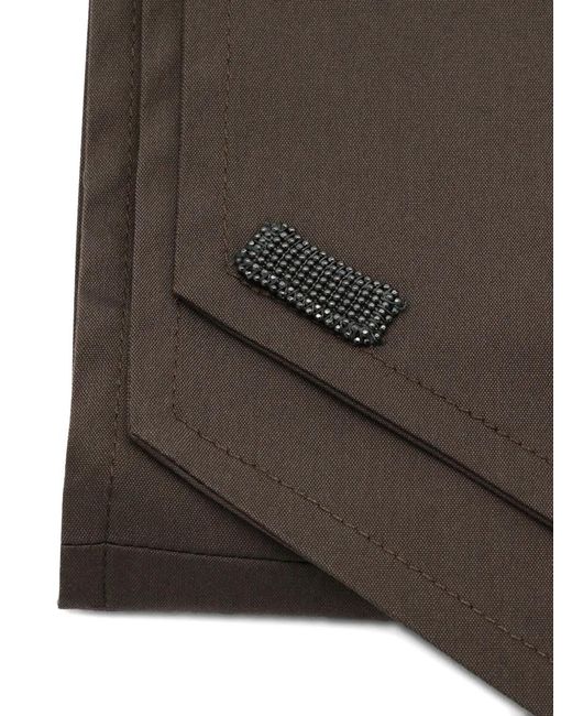 Brunello Cucinelli Brown Écharpe À Ornements