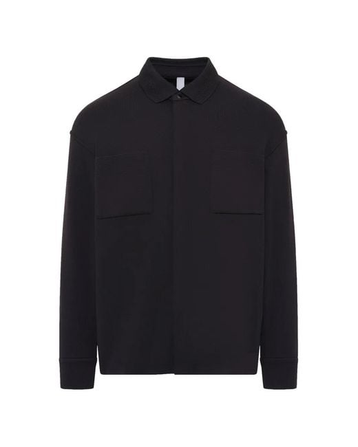 CFCL Blue Concealed-Placket Long-Sleeve Shirt for men