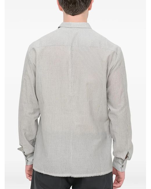 Label Under Construction Gray Long-Sleeve Shirt for men