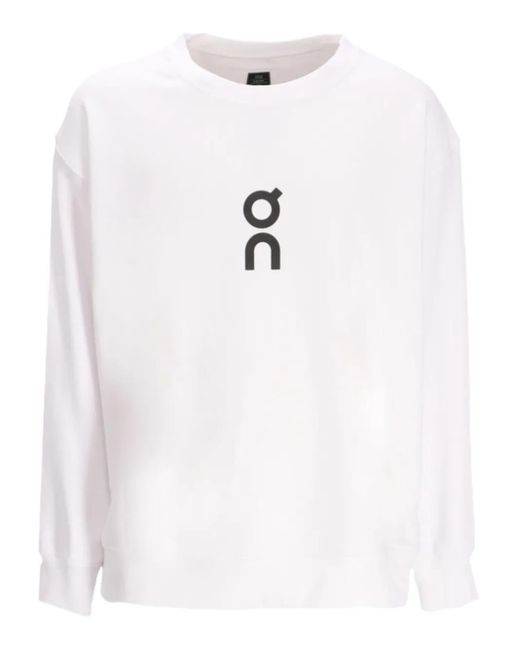 On Shoes Sweatshirt mit Logo-Print in White für Herren