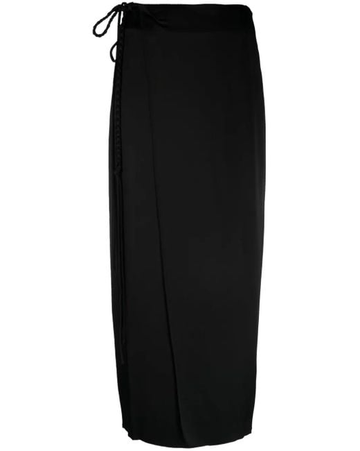 Nanushka Black Racha Wrap Skirt