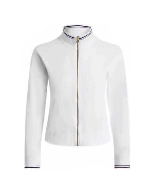 Varley White Len Zip Sweatshirt