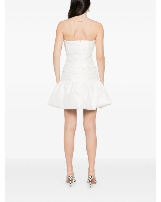 ROTATE BIRGER CHRISTENSEN White Taffeta Balloon Mini Dress