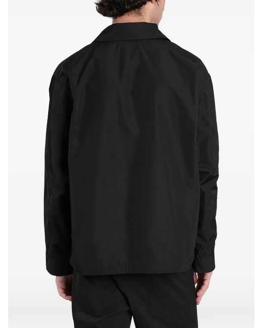 Aspesi Black Taffeta Waterproof Shirt Jacket for men