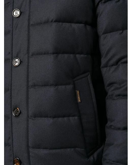 Moorer Black Long-Sleeve Padded Coat for men