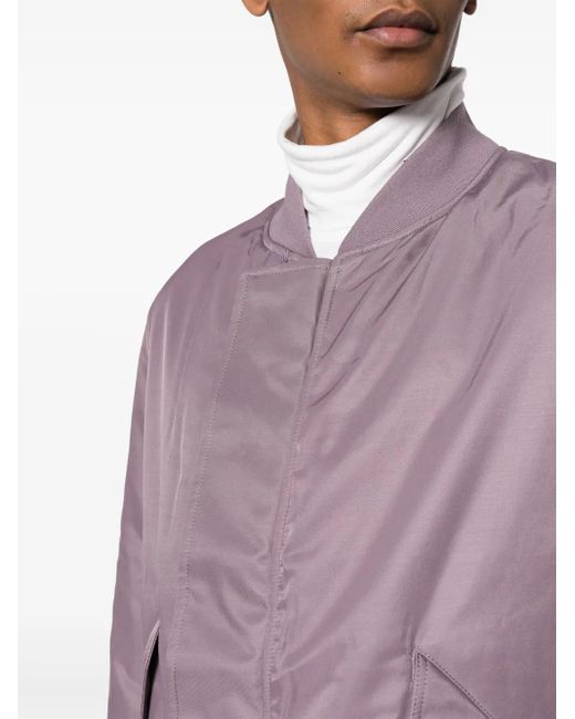 Y-3 Purple Cotton-Blend Bomber Jacket for men