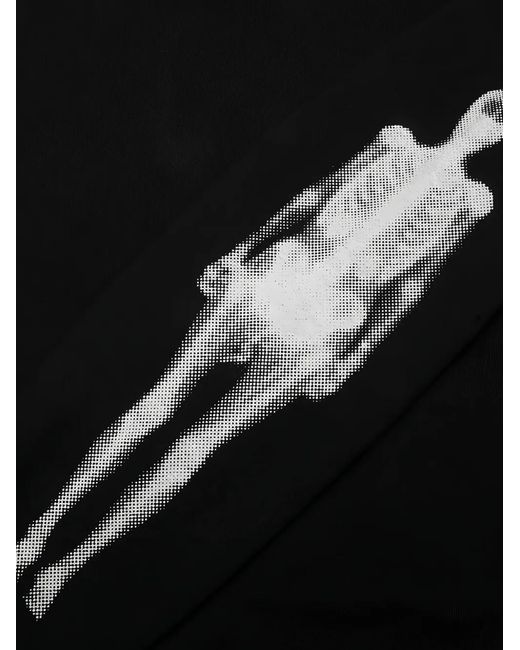 Pleasures Black Skeleton Print Hooded Sweatshirt for men