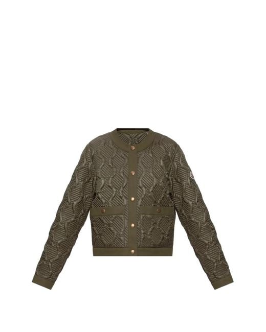 Moncler Green Libellule Quilted Jacket