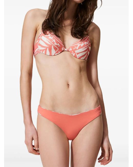 Bas De Bikini À Imprimé Abstrait Twinset en coloris Pink