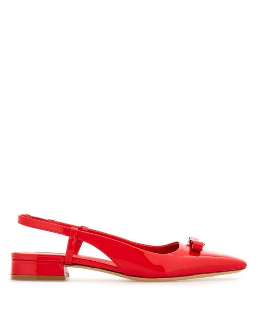 Ferragamo Red Flat Shoes