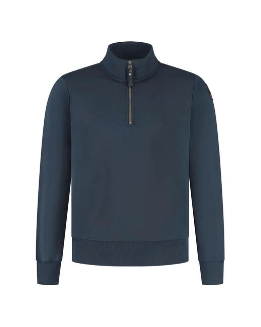 Parajumpers Blue Quarter-Zip Sweatshirt for men