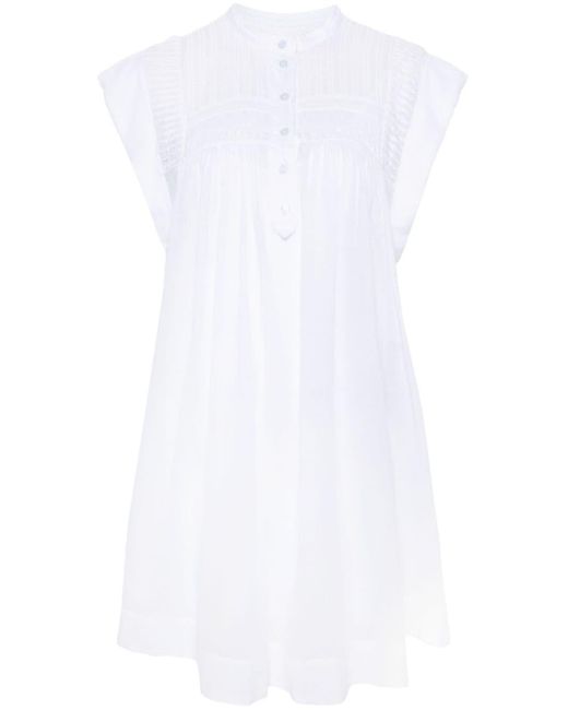 Robe mi-longue Eda à plis Isabel Marant en coloris White