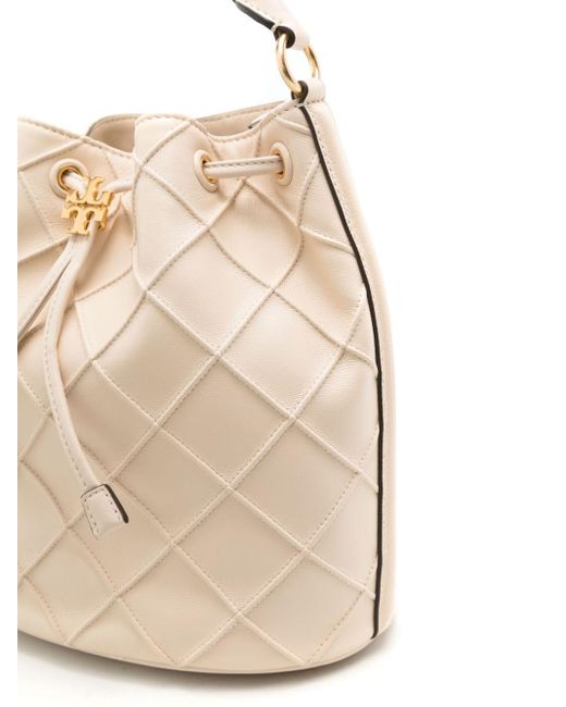 Tory Burch Fleming Soft Bucket Bag in Natural