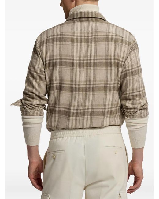Ralph Lauren Natural Plaid Long-Sleeve Shirt for men