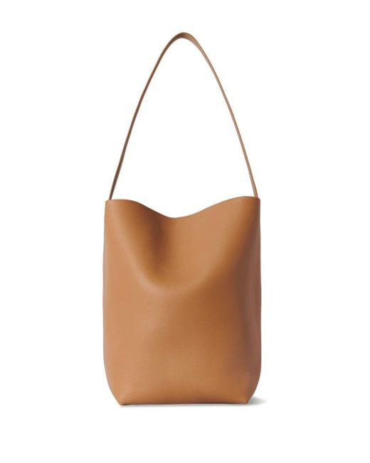 The Row White Medium Park Leather Tote Bag
