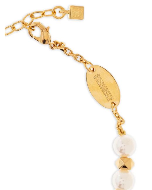 DSquared² Metallic Faux-Pearl Bracelet for men