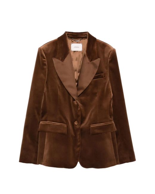 Dorothee Schumacher Brown Peaked Jacket