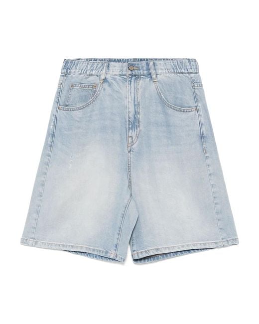 JNBY Blue Straight-Leg Shorts