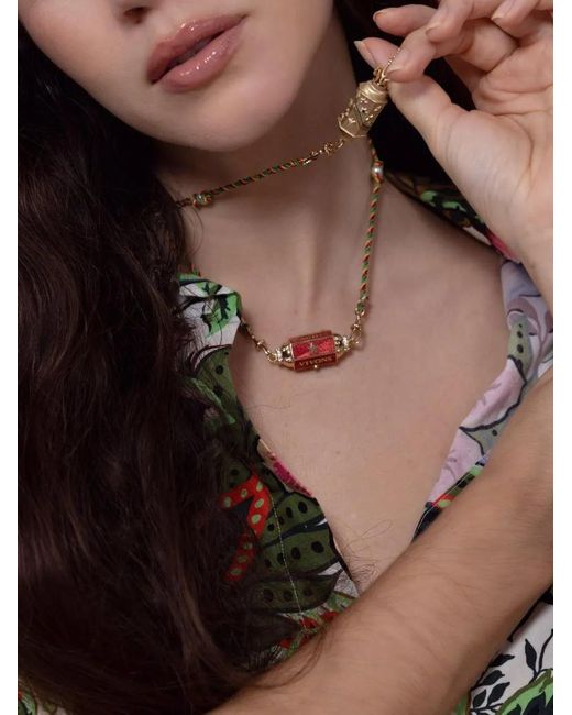 Marie Lichtenberg Metallic 14K Mauli Rasta Necklace