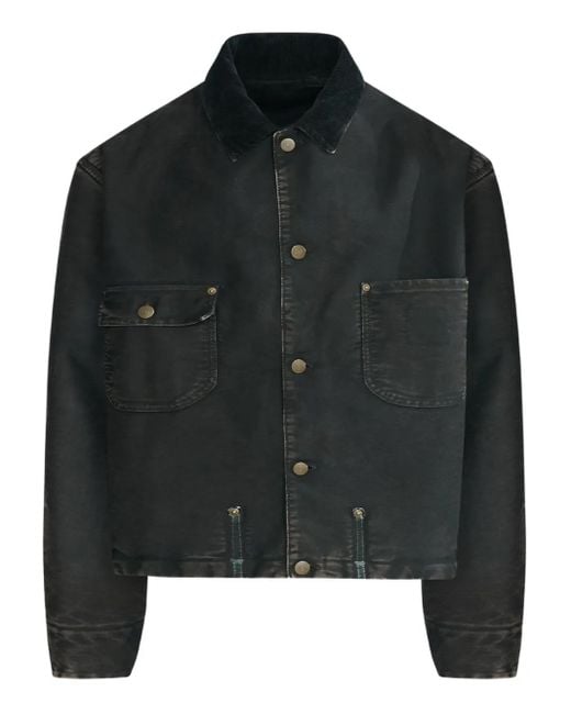 Maison Margiela Black Patch-Pockets Denim Jacket for men