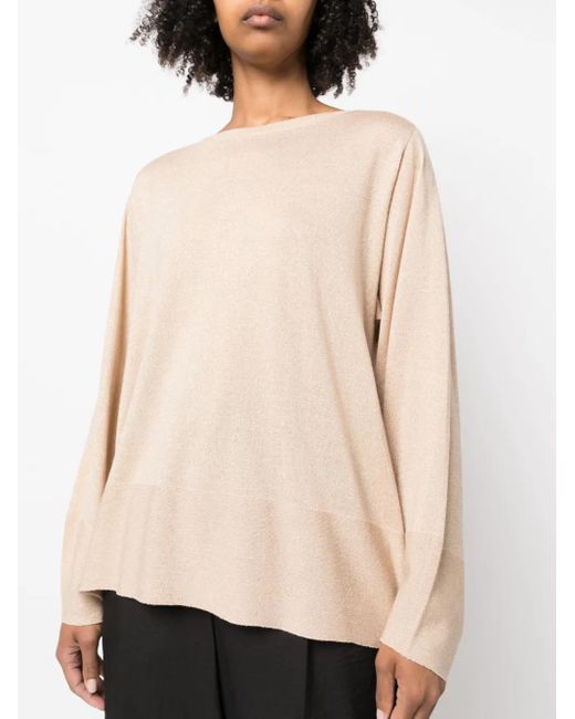 Fabiana Filippi Natural Oversized Boat-Neck Jumper