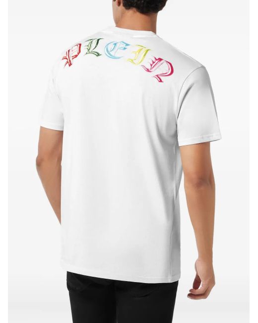 Philipp Plein White Teddy Bear-Print T-Shirt for men