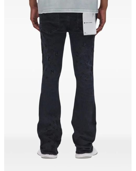 Purple Brand Bootcut Jeans Met Kralen in het Blue voor heren
