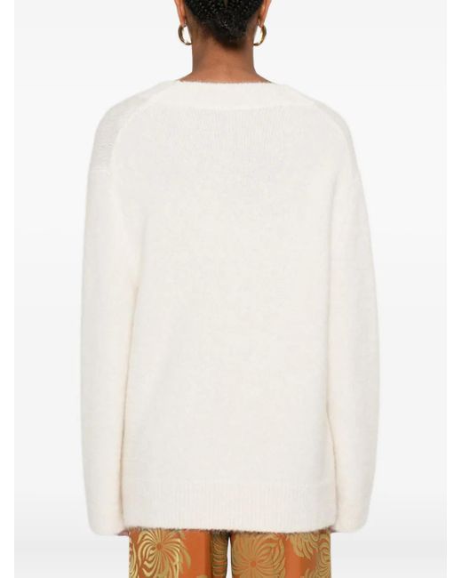Dorothee Schumacher White V-Neck Sweater