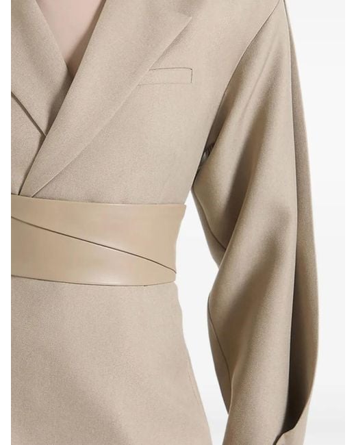 Manière De Voir Marie ツイストスリーブ テーラードジャケット Natural