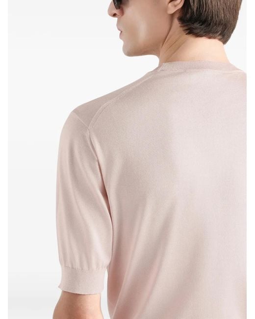 Dolce & Gabbana Pink Silk Pullover for men
