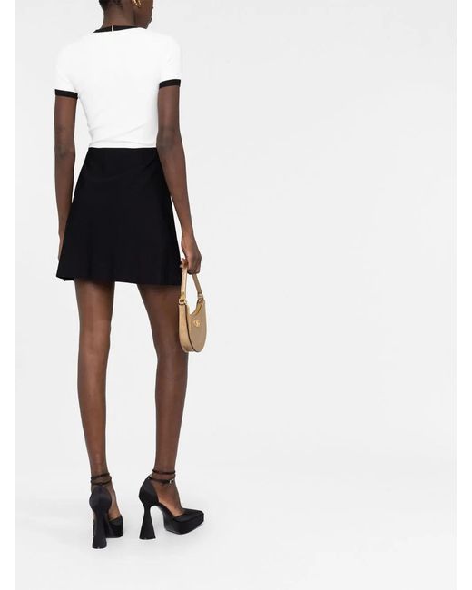 Valentino Garavani White Vlogo Short-Sleeve Minidress