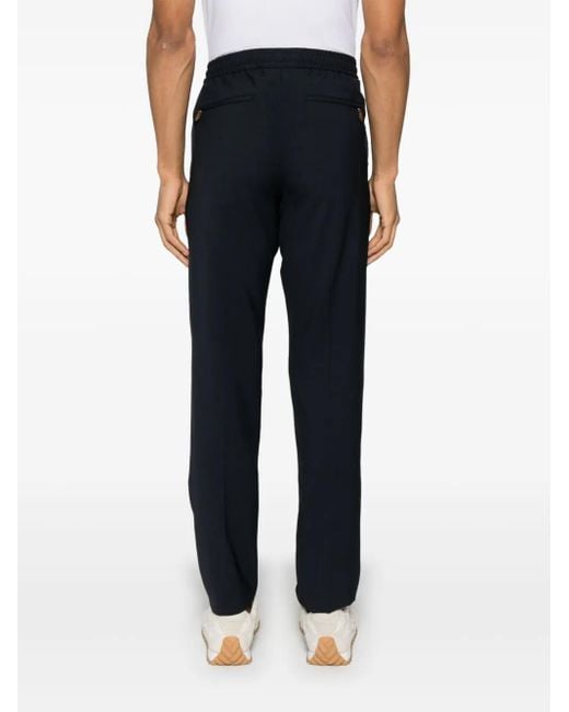 PT Torino Blue Tapered-Leg Trousers for men