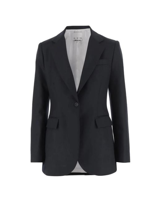 Sa Su Phi Black Single-Breasted Blazer