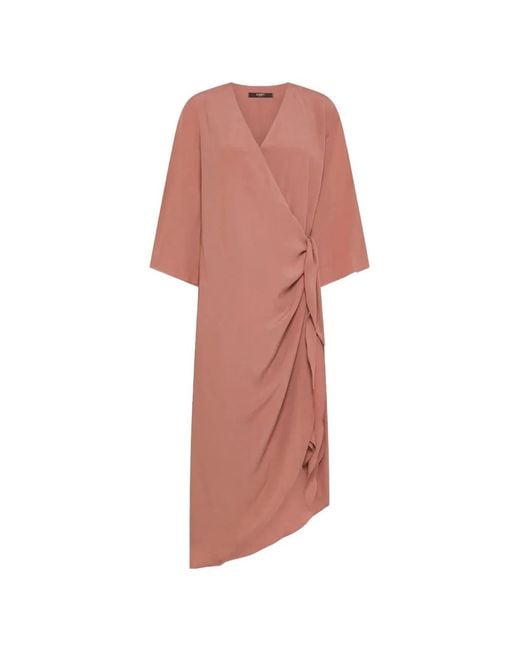 Seventy Pink Wrap-Style Asymmetric Dress