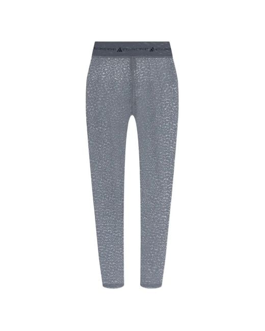 Adidas By Stella McCartney Blue Printed Waistband Leggings