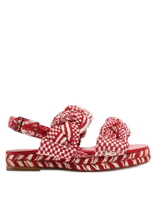 ANTOLINA PARIS Red Adelita Braided-Straps Sandals